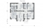 Одноэтажный дом со вторым светом и с тремя спальнями Rg6218 План2